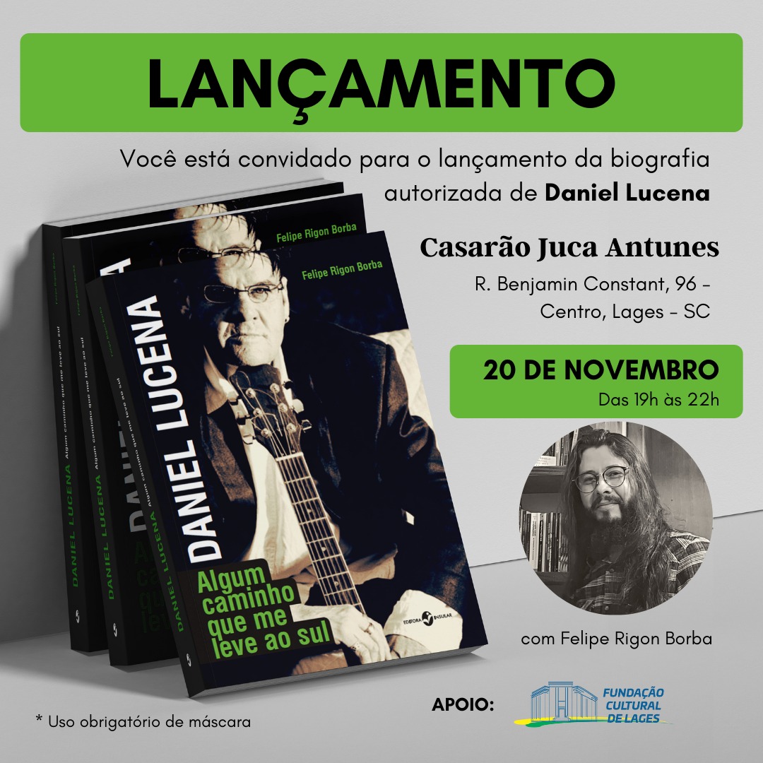 Livro sobre Daniel Lucena terá lançamento em Lages no Casarão Juca Antunes