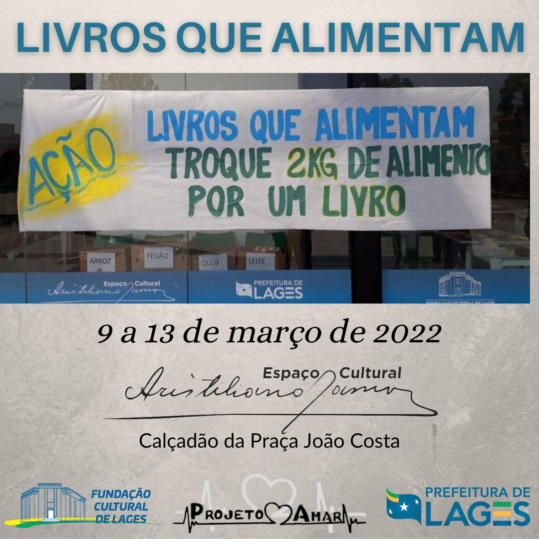 Projeto “Livros que Alimentam” retorna no dia 9 março