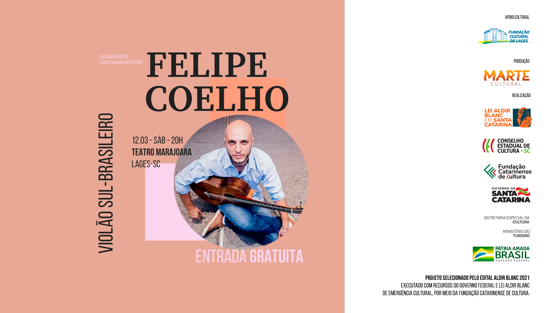 Música de Felipe Coelho no Teatro Municipal Marajoara