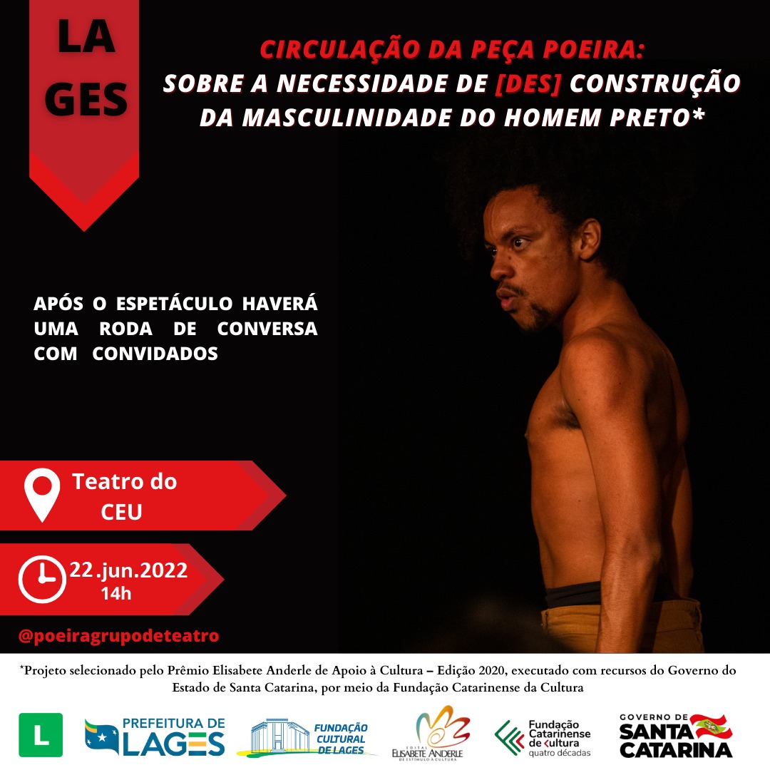 Pracinha da Cultura (Praça do CEU) receberá a peça “Poeira”, de Florianópolis