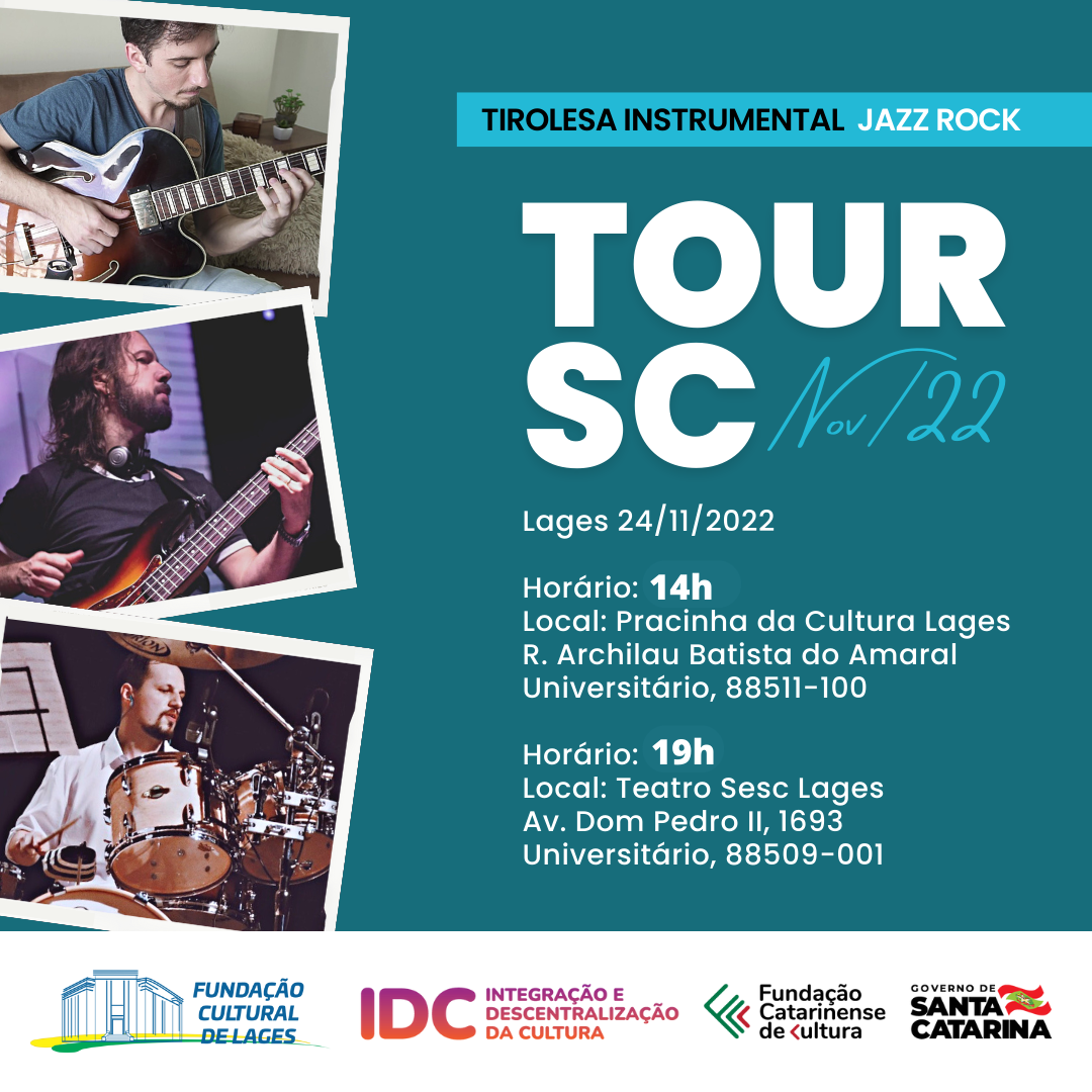 Música ao vivo na Pracinha da Cultura (Praça do CEU) e Teatro do SESC