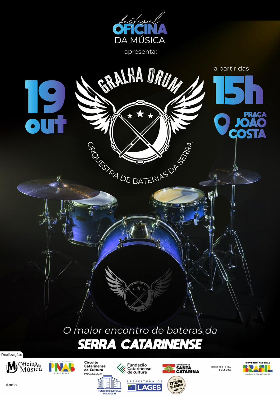 Últimos dias para inscrições na Orquestra de Baterias 2025 em Lages